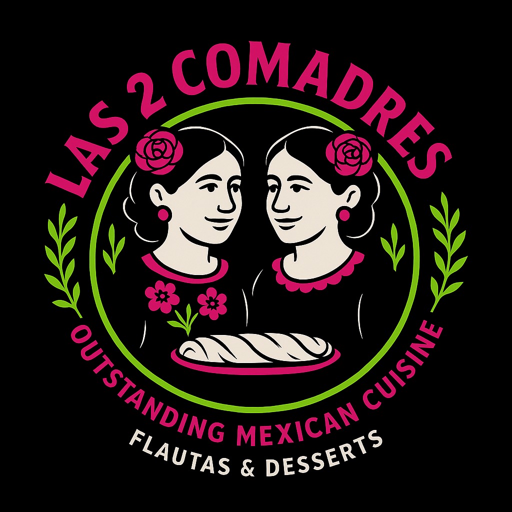 Las 2 Comadres Mexican Food Truck Logo